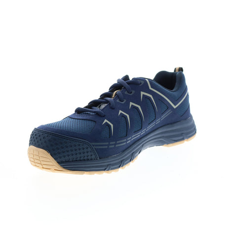 Skechers Work Malad Composite Toe 77535 Mens Blue Canvas Work Shoes