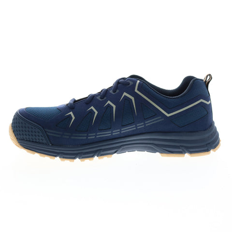 Skechers Work Malad Composite Toe 77535 Mens Blue Canvas Work Shoes