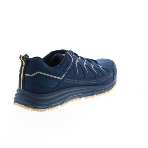 Skechers Work Malad Composite Toe 77535 Mens Blue Canvas Work Shoes