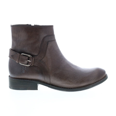 Frye Shirley Shield Short 77838 Womens Gray Leather Ankle & Booties Boots