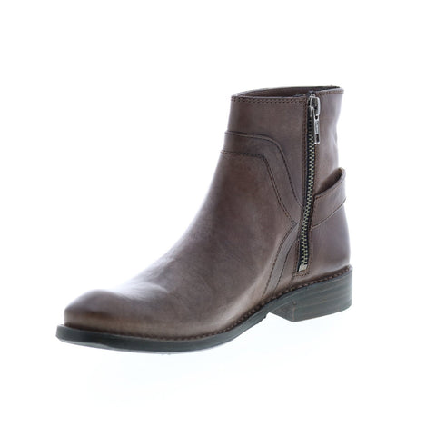Frye Shirley Shield Short 77838 Womens Gray Leather Ankle & Booties Boots