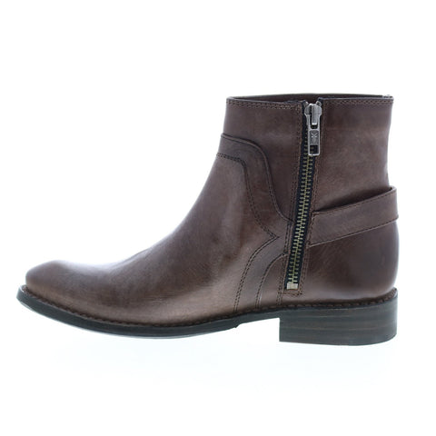 Frye Shirley Shield Short 77838 Womens Gray Leather Ankle & Booties Boots