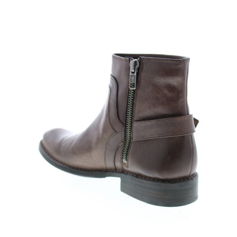 Frye Shirley Shield Short 77838 Womens Gray Leather Ankle & Booties Boots