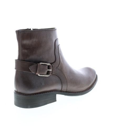 Frye Shirley Shield Short 77838 Womens Gray Leather Ankle & Booties Boots