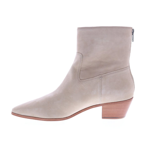 Frye Ellen Short 78029 Womens Beige Suede Zipper Ankle & Booties Boots