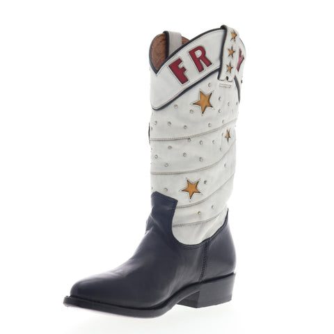 Frye Billy Cactus Pull On 78241 Womens Black Leather Cowboy Western Boots