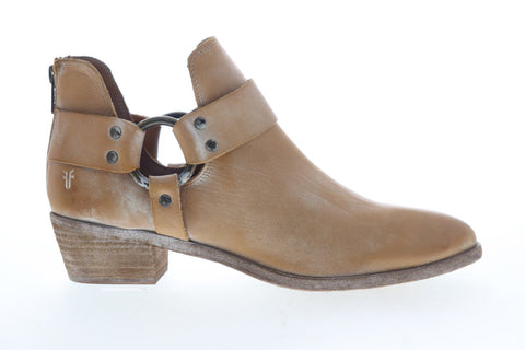 Frye Ray Harness Back Zip 78315 Womens Brown Leather Casual Dress Boots Shoes