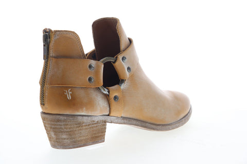 Frye Ray Harness Back Zip 78315 Womens Brown Leather Casual Dress Boots Shoes