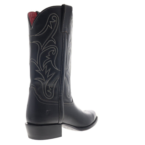 Frye Bruce Pull On 78402 Womens Black Leather Slip On Casual Dress Boots Shoes