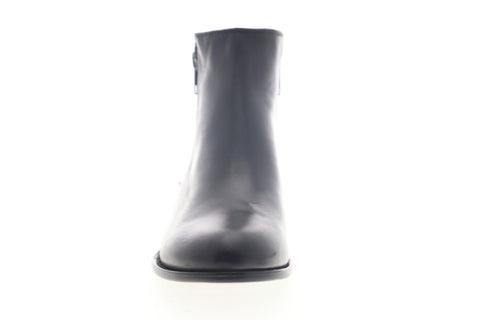 Frye Carly Double Zip 78802 Womens Black Leather Zipper Booties Boots