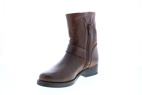 Frye Vicky Engineer 78818 Womens Brown Leather Zipper Engineer Boots