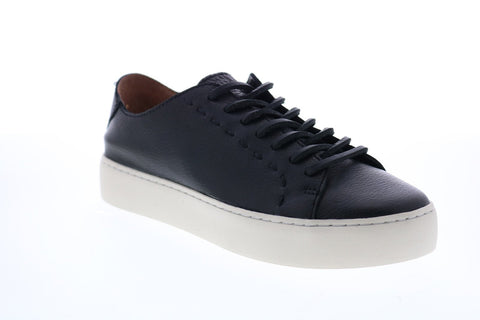 Frye Lena Low Lace 79178 Womens Black Leather Lace Up Lifestyle Sneakers Shoes