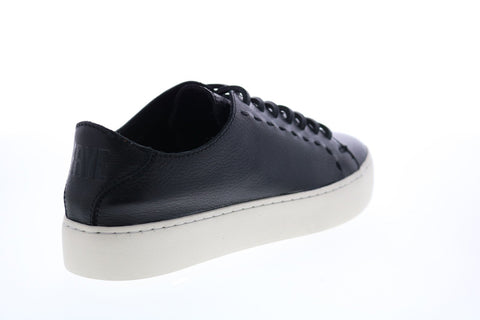 Frye Lena Low Lace 79178 Womens Black Leather Lace Up Lifestyle Sneakers Shoes