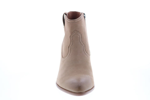 Frye Reina Bootie 79258 Womens Gray Nubuck Slip On Ankle & Booties Boots