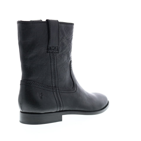 Frye Anna Short 79261 Womens Black Leather Slip On Dress Boots