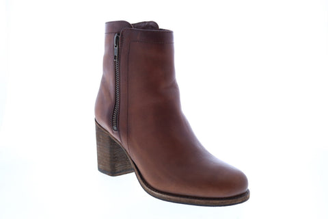 Frye Addie Double Zip 79830 Womens Brown Leather Ankle & Booties Boots
