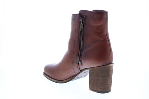 Frye Addie Double Zip 79830 Womens Brown Leather Ankle & Booties Boots