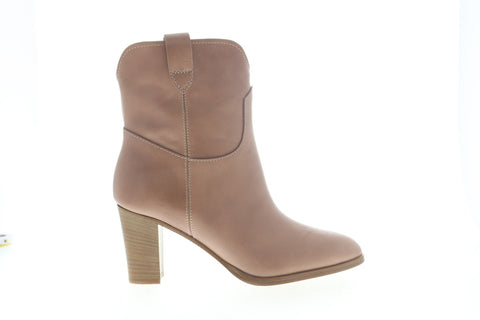 Frye June Short 79905 Womens Brown Leather Slip On Casual Dress Boots