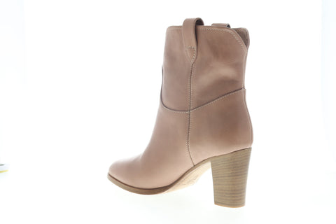 Frye June Short 79905 Womens Brown Leather Slip On Casual Dress Boots