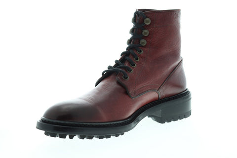 Frye Greyson Lace Up 80012 Mens Red Leather Casual Dress Boots Shoes