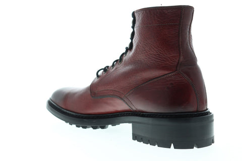 Frye Greyson Lace Up 80012 Mens Red Leather Casual Dress Boots Shoes