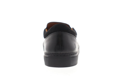 Frye Owen Gore Mens Black Leather Slip On Sneakers Shoes