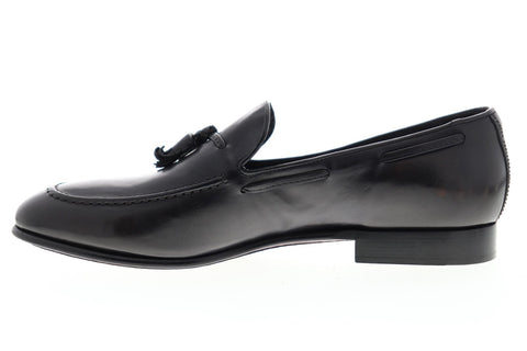 Frye Aiden Tassel 80026 Mens Black Suede Slip On Dress Loafers Shoes