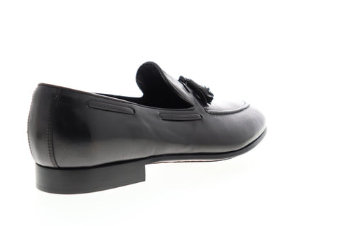 Frye Aiden Tassel 80026 Mens Black Suede Slip On Dress Loafers Shoes