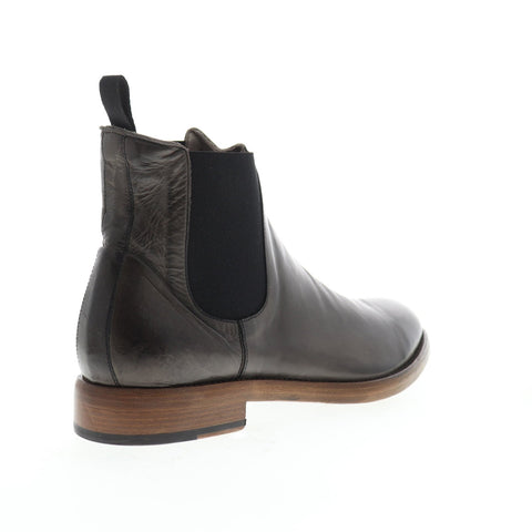 Frye Chase Chelsea 80040 Mens Gray Leather Slip On Boots Shoes