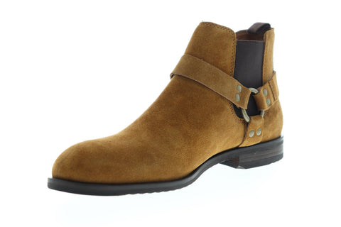 Frye Scott Chelsea Harness 80076 Mens Brown Suede Slip On Boots Shoes