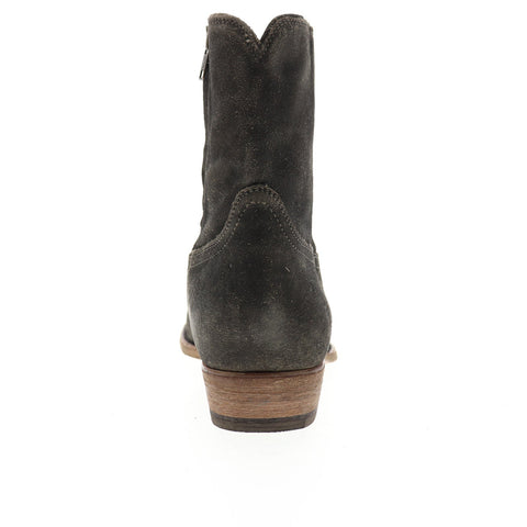 Frye Austin Inside Zip 80079 Mens Black Gray Suede Zipper Western Boots Shoes