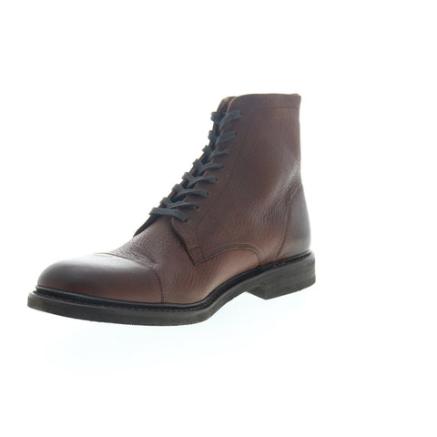 Frye Seth Cap Toe 80081 Mens Brown Leather Lace Up Casual Dress Boots Shoes