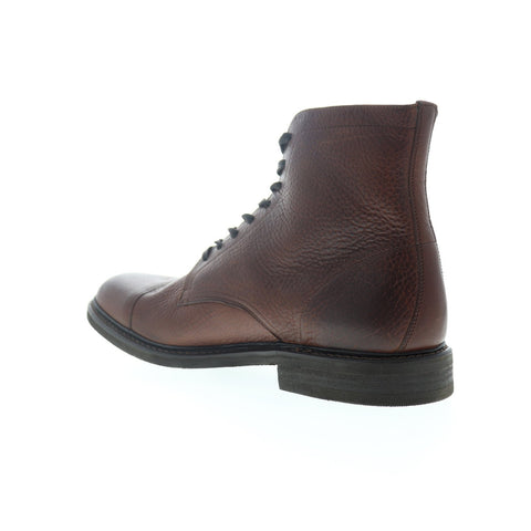 Frye Seth Cap Toe 80081 Mens Brown Leather Lace Up Casual Dress Boots Shoes