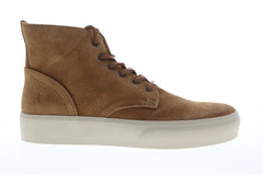 Frye Beacon Lace Up 80095 Mens Brown Suede Lace Up High Top Sneakers Shoes