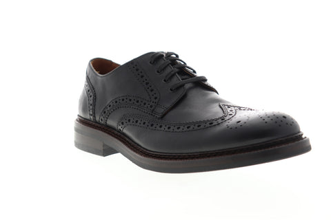 Frye Graham Wingtip 80097 Mens Black Leather Low Top Lace Up Oxfords Shoes