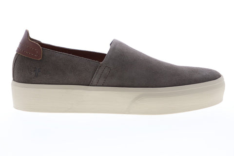 Frye Beacon Slip On 80109 Mens Gray Suede Slip On Sneakers Shoes