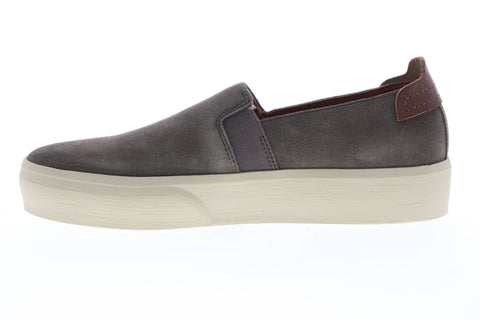 Frye Beacon Slip On 80109 Mens Gray Suede Slip On Sneakers Shoes