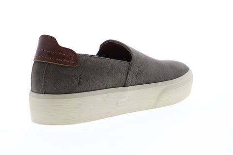 Frye Beacon Slip On 80109 Mens Gray Suede Slip On Sneakers Shoes
