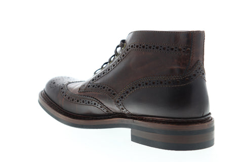 Frye Graham Brogue Chukka 80101 Mens Brown Leather Mid Top Lace Up Chukkas Boots