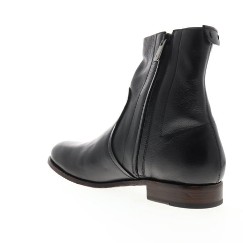 Frye Harrison Inside Zip 80125 Mens Black Leather Casual Dress Boots Shoes