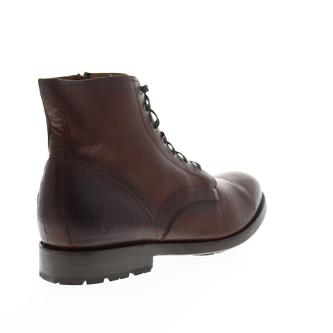 women's light brown dress Frye Bowery Lace Up 80191 Mens Brown Leather Zipper Casual Dress Boots