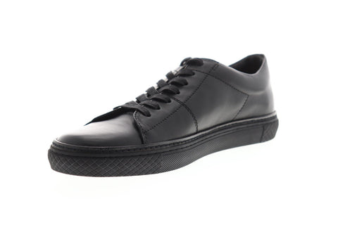 Frye Essex Low 80217 Mens Black Leather Lace Up Low Top Sneakers Shoes