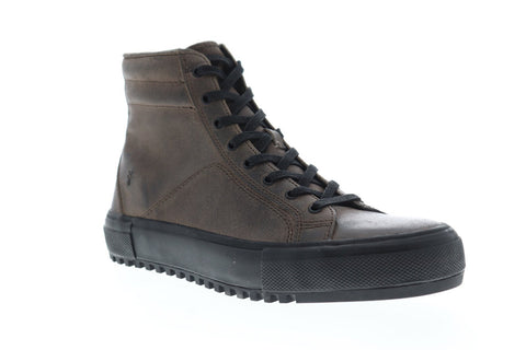 Frye Varick High Mens Gray Leather High Top Lace Up Sneakers Shoes