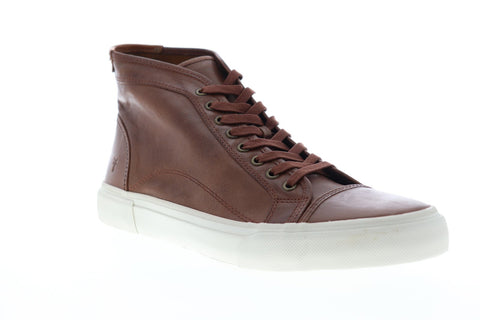 Frye Ludlow Cap Toe High 80253 Mens Brown Leather High Top Sneakers Shoes