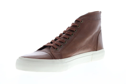 Frye Ludlow Cap Toe High 80253 Mens Brown Leather High Top Sneakers Shoes