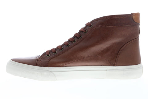 Frye Ludlow Cap Toe High 80253 Mens Brown Leather High Top Sneakers Shoes