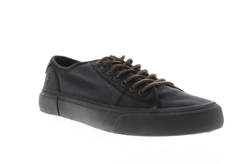 Frye Ludlow Low 80262 Mens Black Canvas Lace Up Low Top Sneakers Shoes