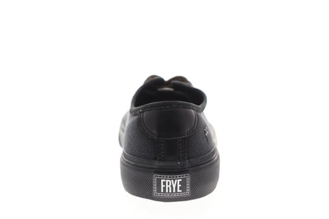 Frye Ludlow Low 80262 Mens Black Canvas Lace Up Low Top Sneakers Shoes