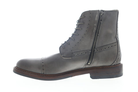 Frye Murray Lace Up 80269 Mens Gray Leather High Top Zipper Casual Dress Boots