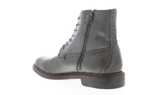 Frye Murray Lace Up 80269 Mens Gray Leather High Top Zipper Casual Dress Boots